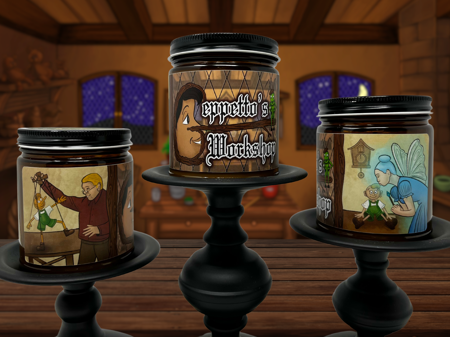 "Geppetto's Workshop" Classic Tale-Inspired Soy Candle